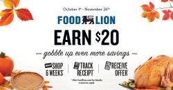 Food Lion Customers Can Earn an Extra $20 in Savings this Fall