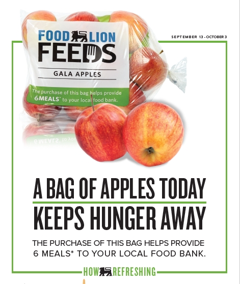 Food Lion Feeds Launches Specially Marked Bagged Apples to Help Provide  Meals to Families in Need